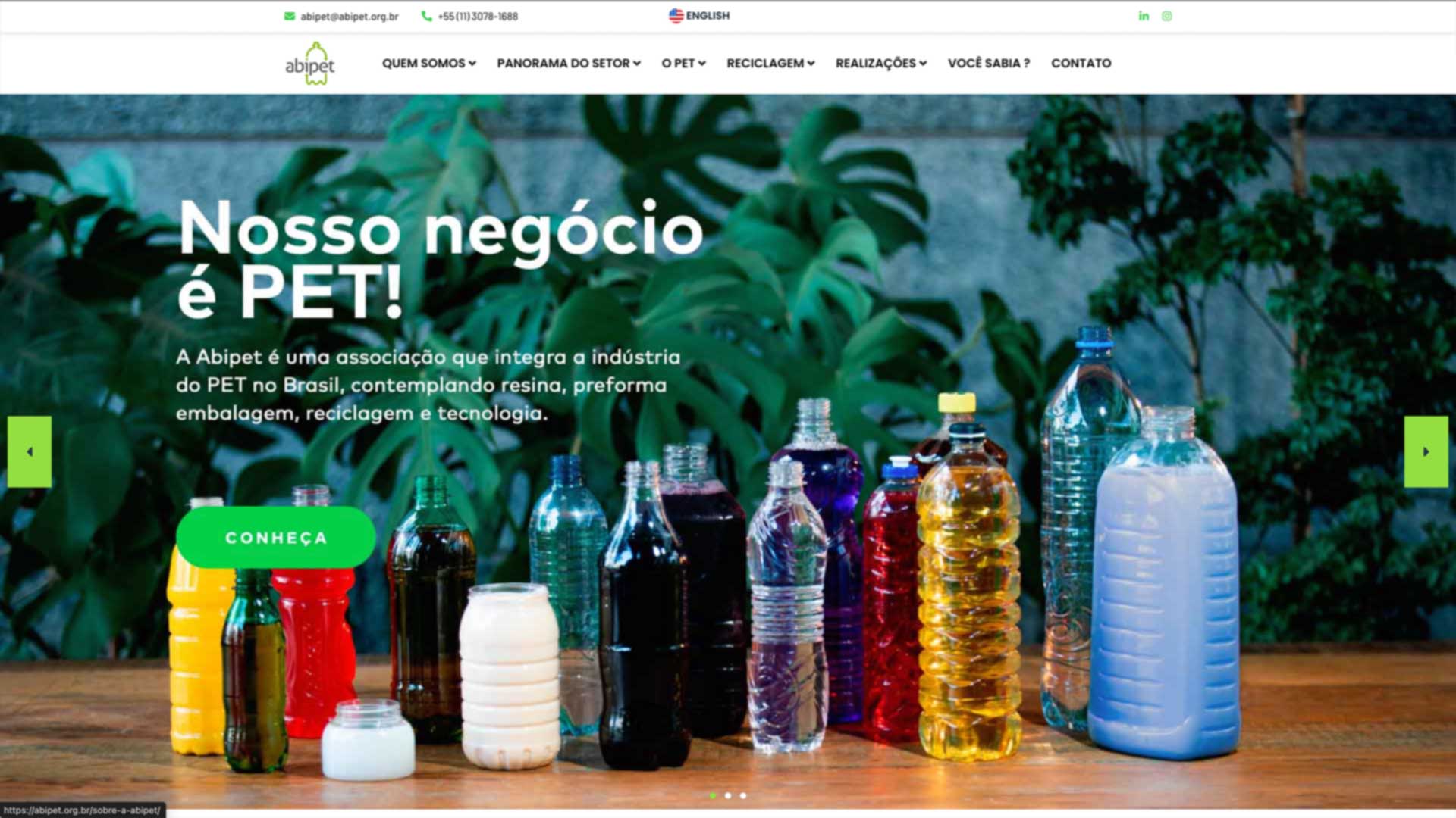 Site da Abipet ABIPET
